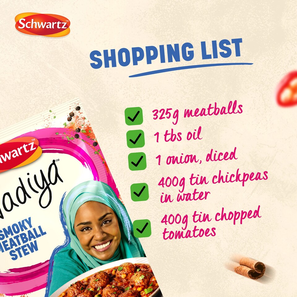 image 1 of Schwartz Nadiya Smoky Meatball Stew 30g