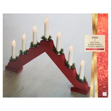 Tesco 7 Battery Warm White Lights Candle Bridge