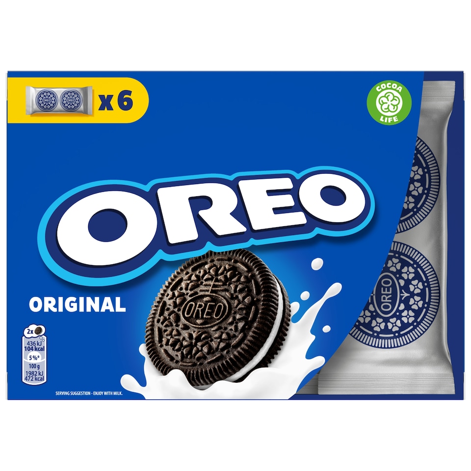 Oreo Lunchbox Vanilla Chocolate Cookies Multipack x 6 132g