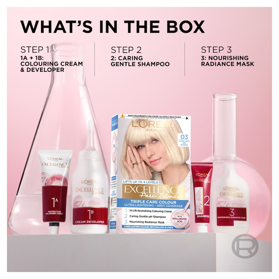 image 1 of L'Oreal Paris Excellence 3 Ultra Light Ash Blonde Permanent Hair Dye