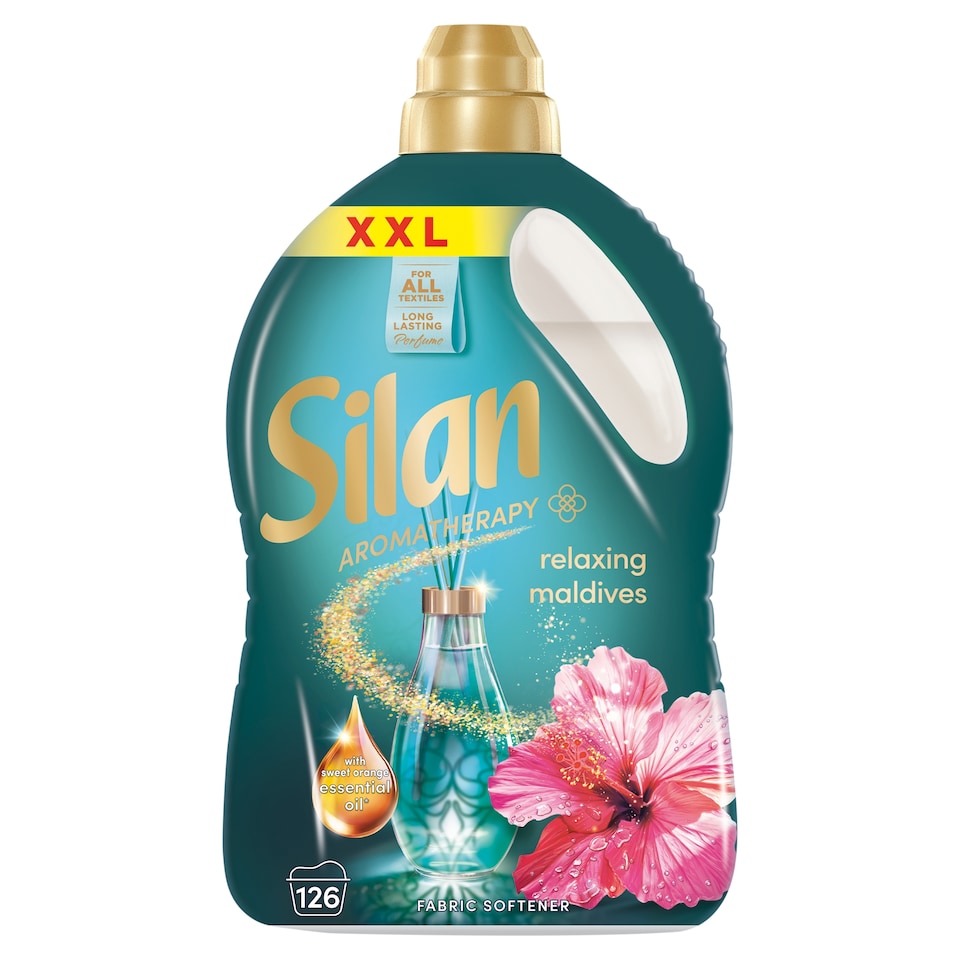 Silan Aromatherapy Relaxing Maldives textilöblítő koncentrátum 126 mosás 2772 ml