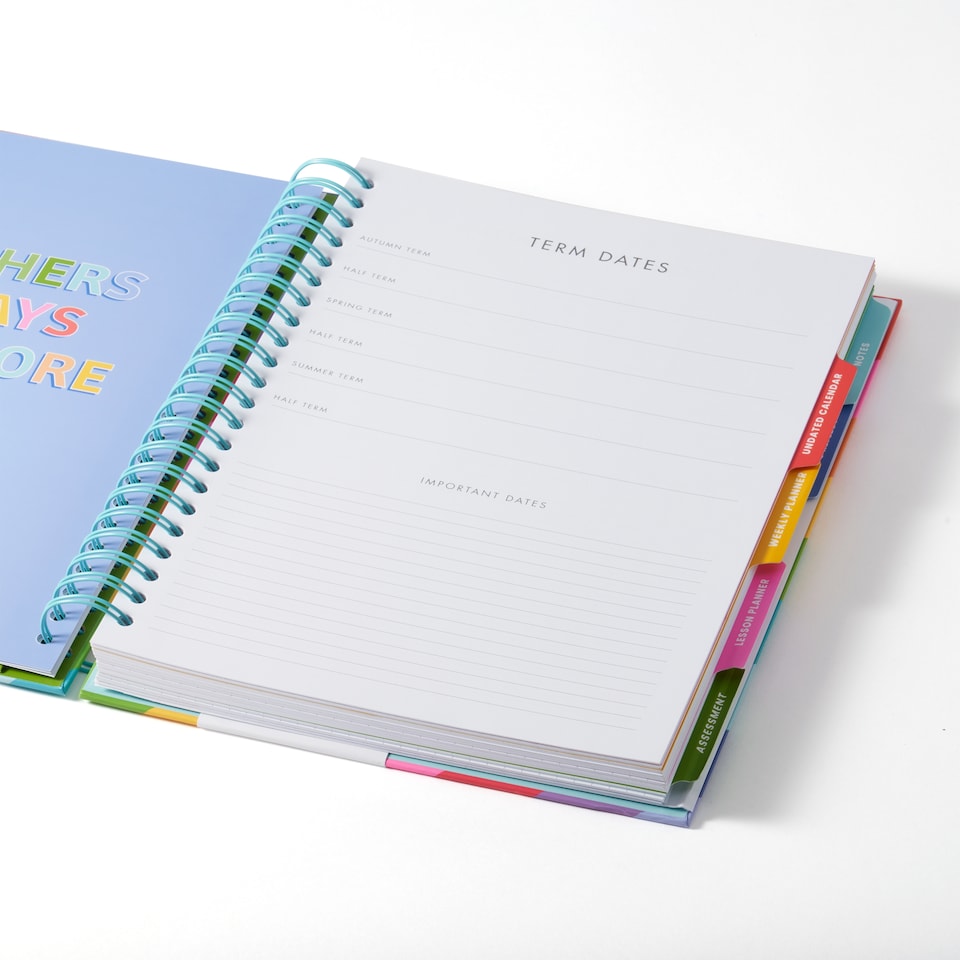 image 1 of Paperchase Rainbow A4 Teacher Planner