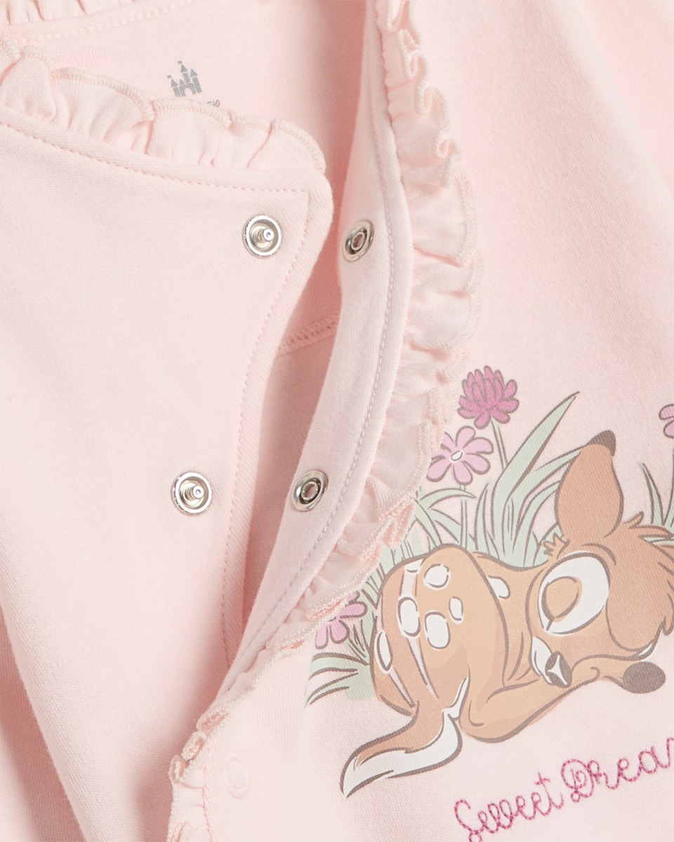 image 1 of Disney Bambi 2-Pack Pure Cotton Sweet Dreams Sleepsuits in Multi Pink