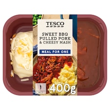 Tesco Sweet BBQ Pulled Pork & Cheesy Mash 400g