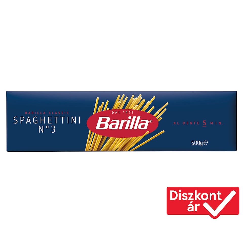 Barilla Spaghettini szálas durum száraztészta 500 g