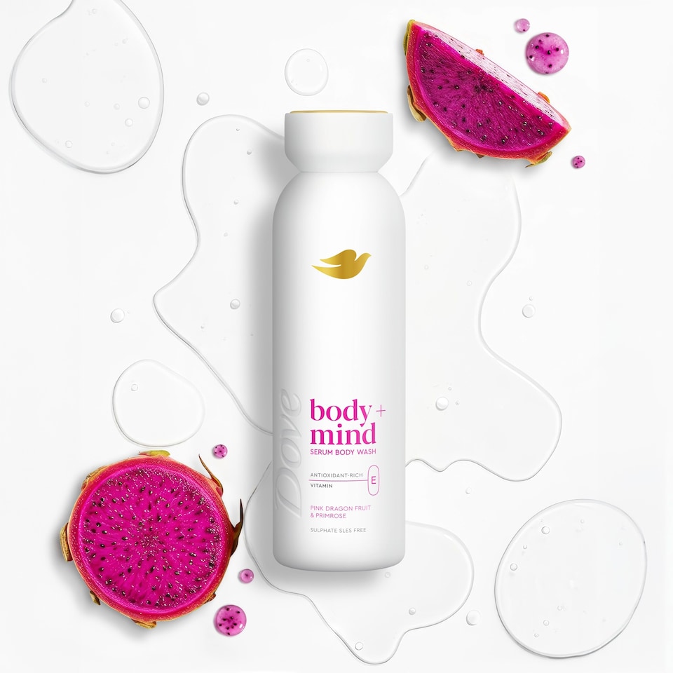 image 1 of Dove Body + Mind Dragonfruit & Primrose Bodywash Serum 350ml