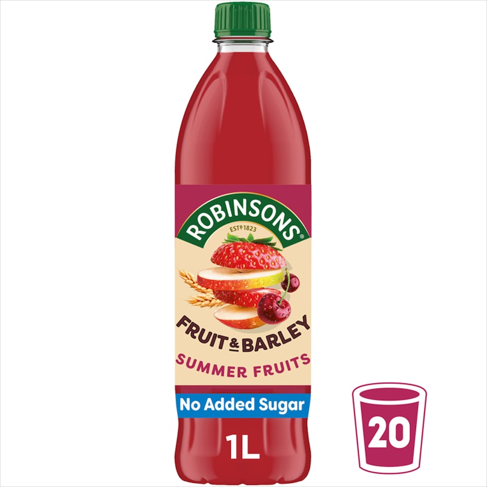 image 1 of Robinsons Fruit & Barley with Vitamins Summer Fruits Squash 1L