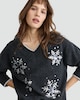 image 2 of F&F Knitted Snowflake Embellished Jumper in Grey