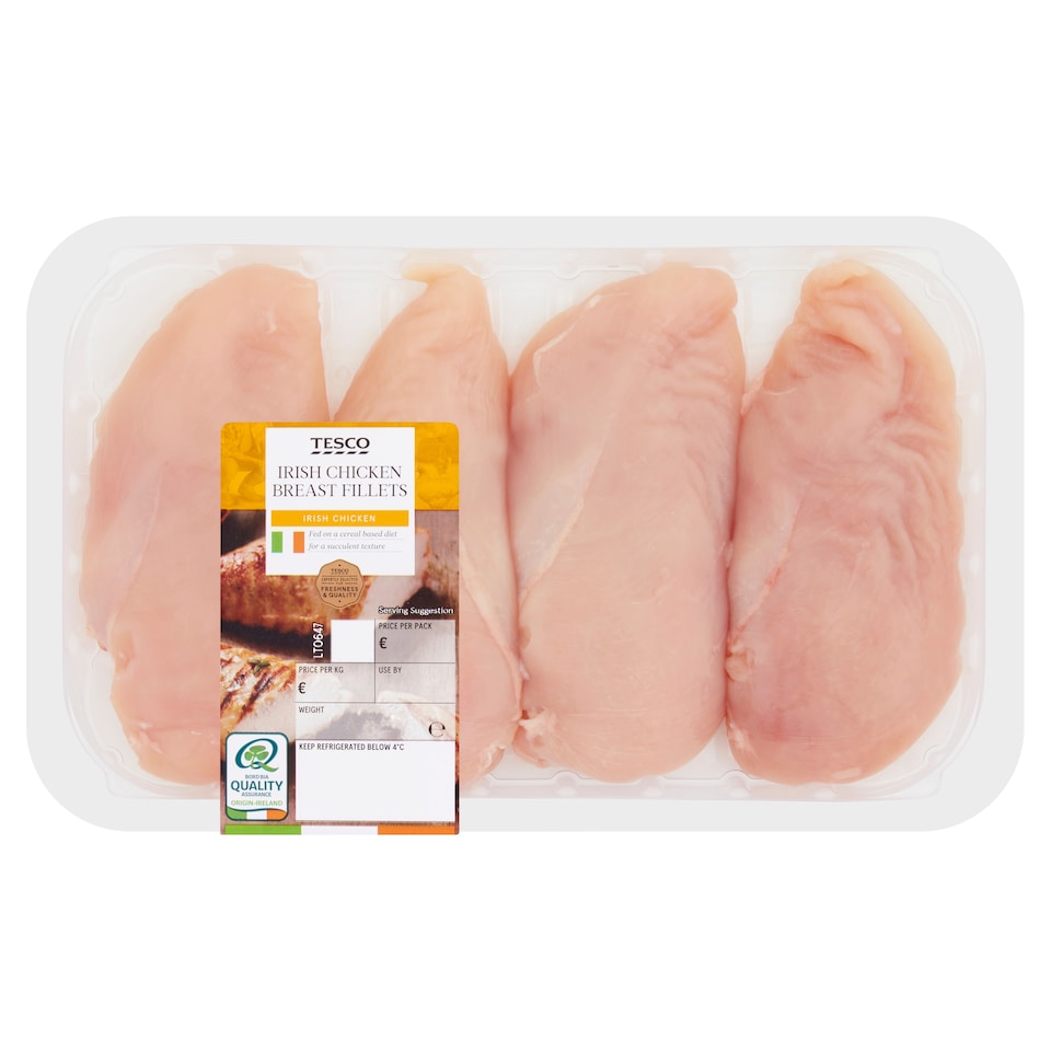 Tesco Irish Chicken Breast Fillets 705G