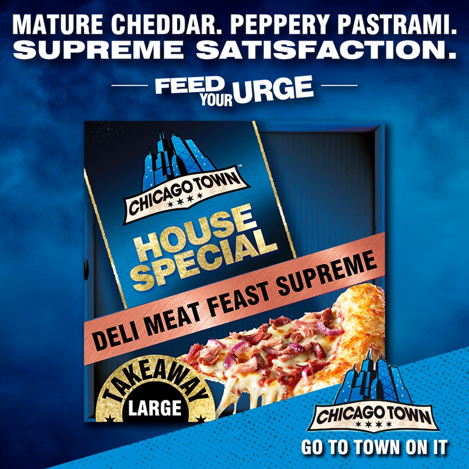 image 1 of Chicago Town Takeaway Stuffed Crust Deli Meat Feast Supreme Large Pizza 683g