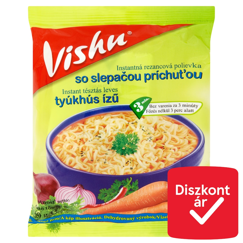 Vishu tyúkhús ízű instant tésztás leves 60 g