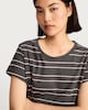 image 2 of F&F Cotton Rich Stripe Print Pyjamas in Grey Marl
