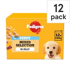 Pedigree Puppy Dog Food Pouches Mixed in Jelly 12x100g