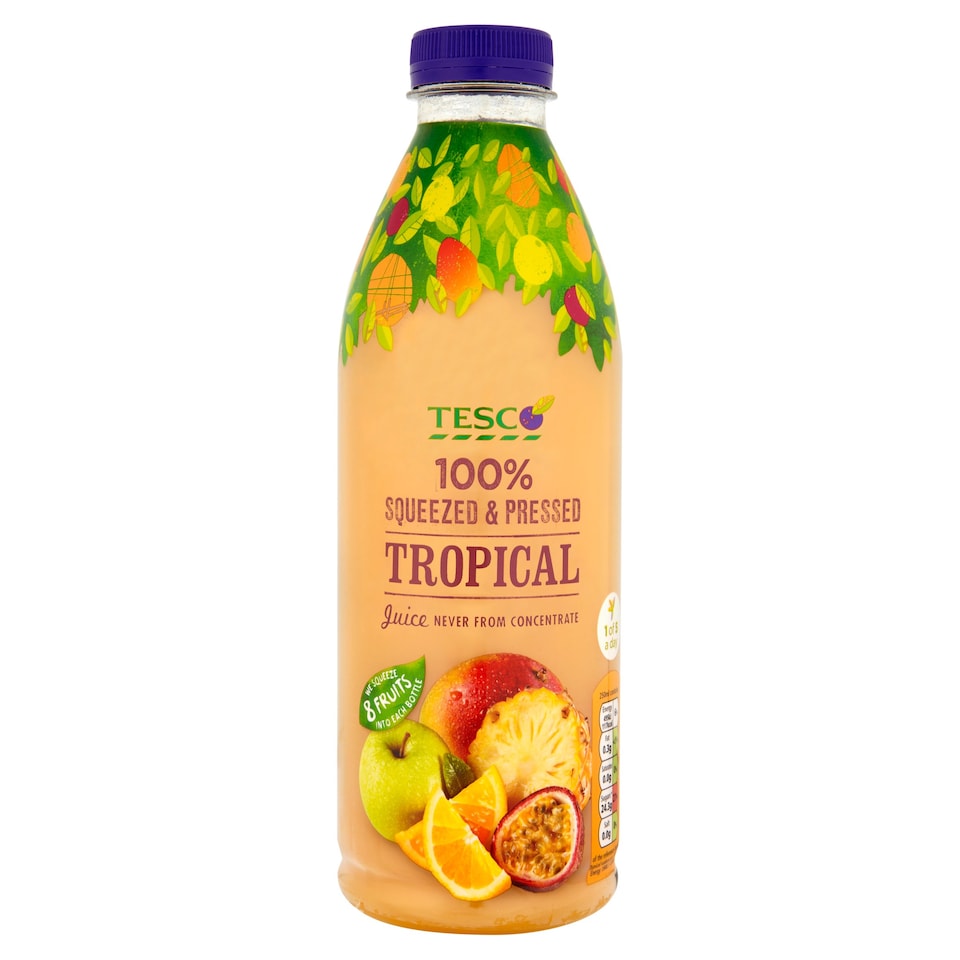 Tesco 100% Squeezed Tropical Juice 1 Litre