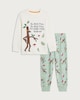 image 1 of F&F Boys Pure Cotton Stick Man Sweatshirt and Bottoms Pyjama Set in Cream
