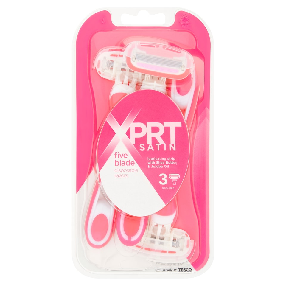 XPRT Satin Five Blade Disposable Razors 3 Pack