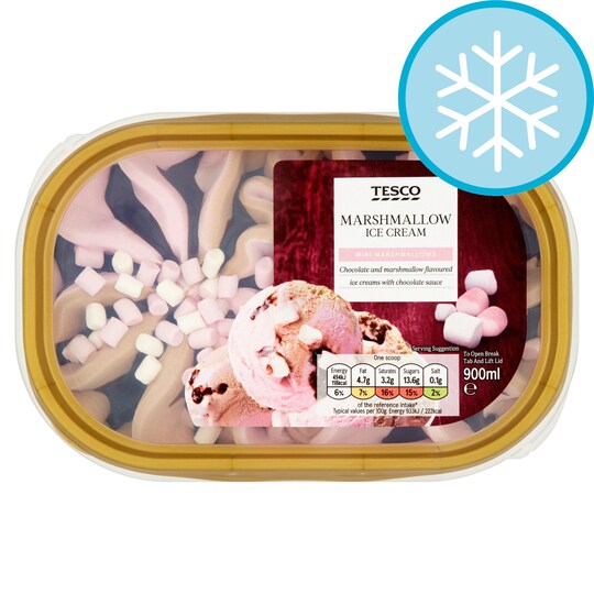 Tesco Marshmallow Ice Cream 900ml Tesco Groceries