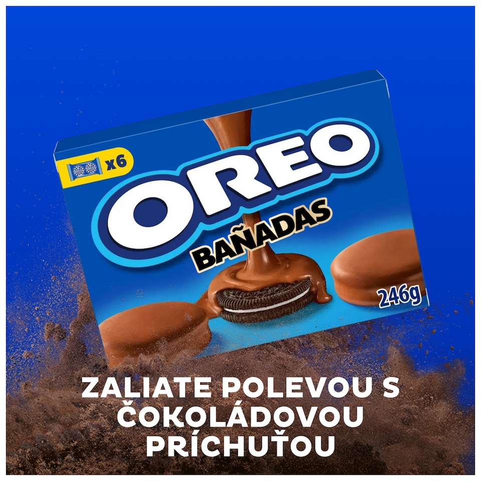 obrázok 1 z OREO kakaové sušienky s náplňou v čokoládovej poleve 2 sušienky v 6 malých baleniach 246 g