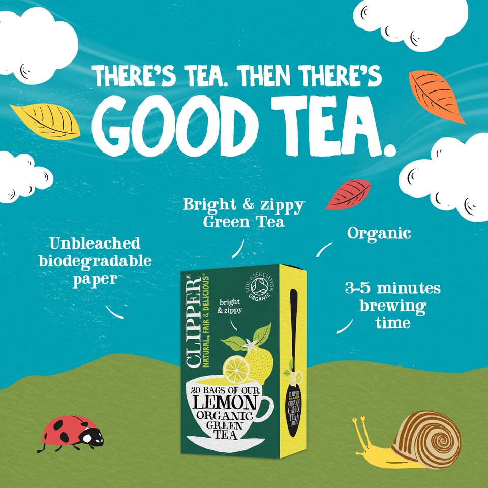 image 1 of Clipper Organic Fair Trade Lemon Green Tea 20S 40G