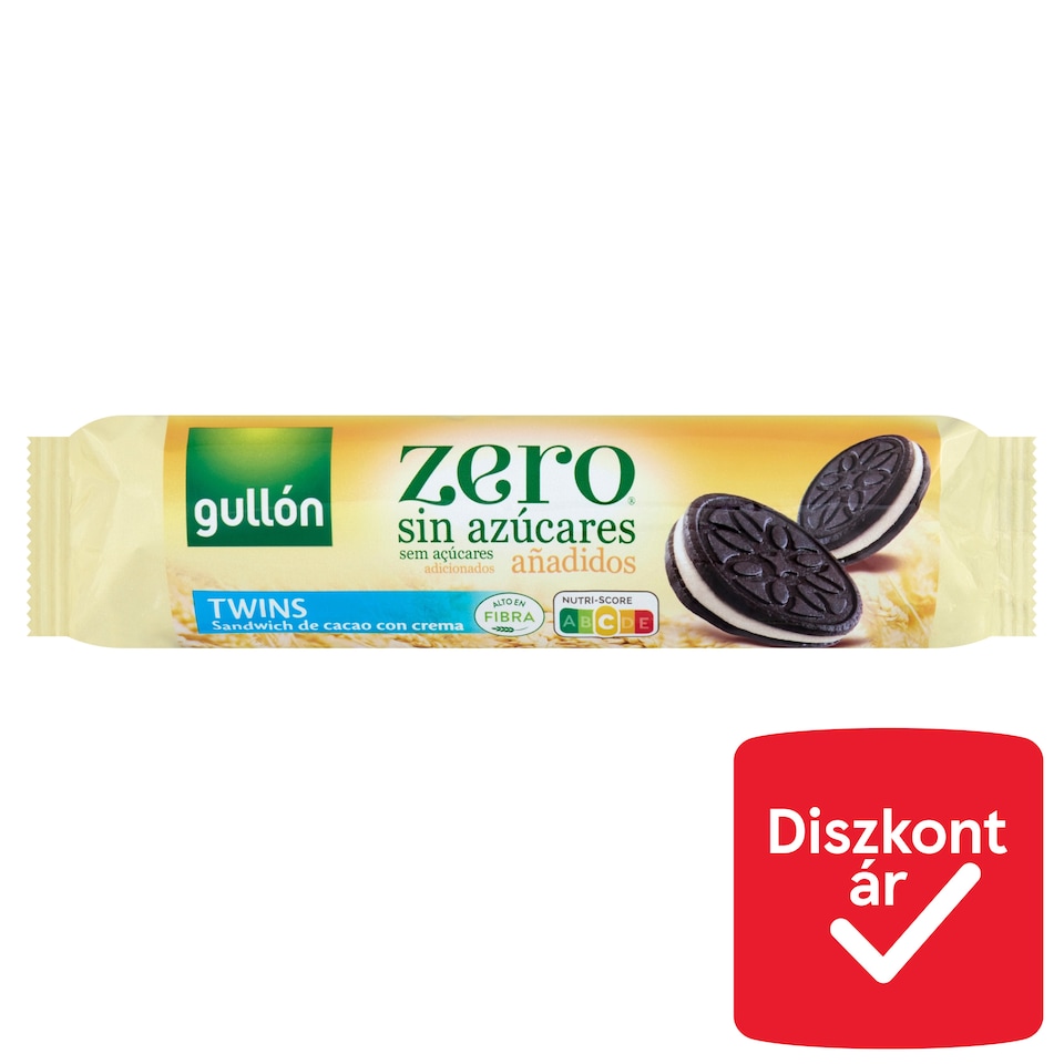 Gullón Zero kakaós keksz krém töltelékkel édesítőszerrel 147 g  1. kép
