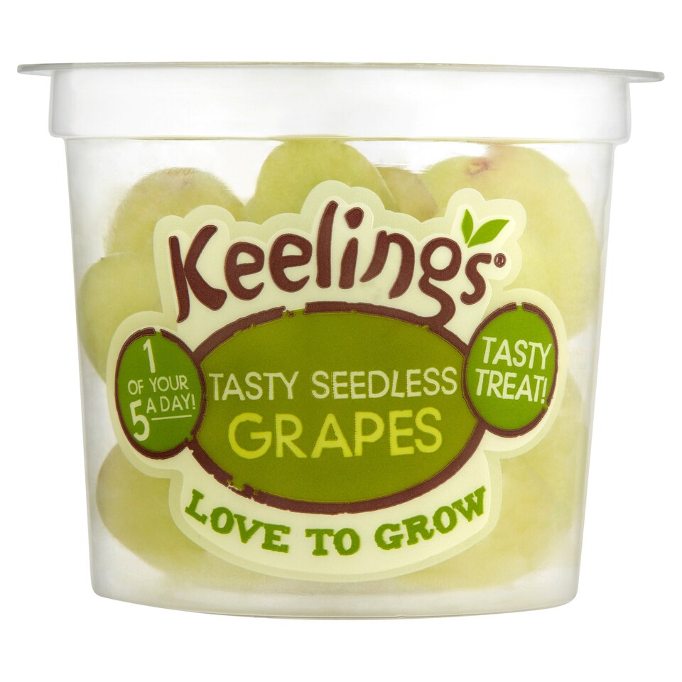 Keelings Snack Pot Green Seedless Grape 100G