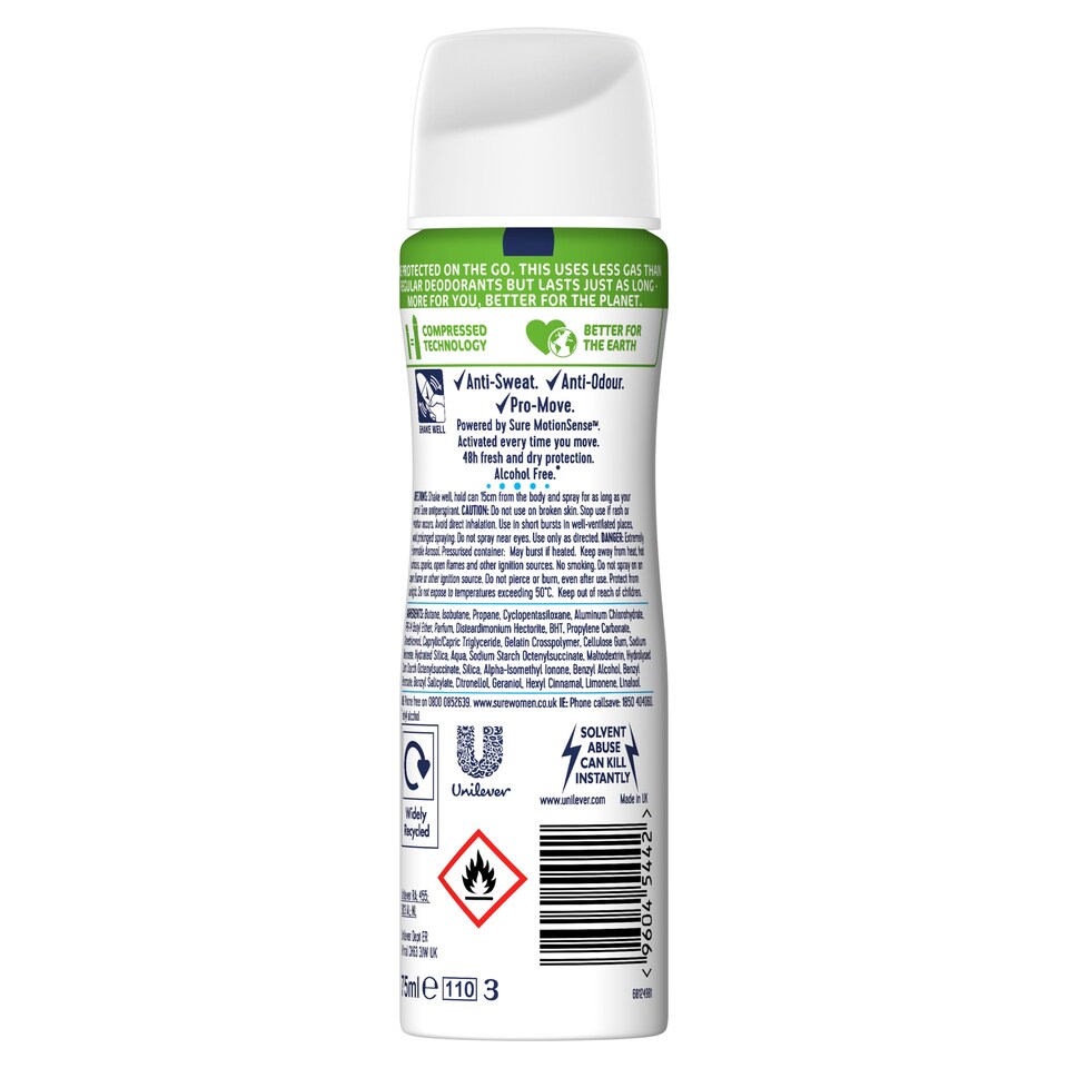 image 1 of Sure Women Cotton Antiperspirant Deodorant Compressed 75Ml