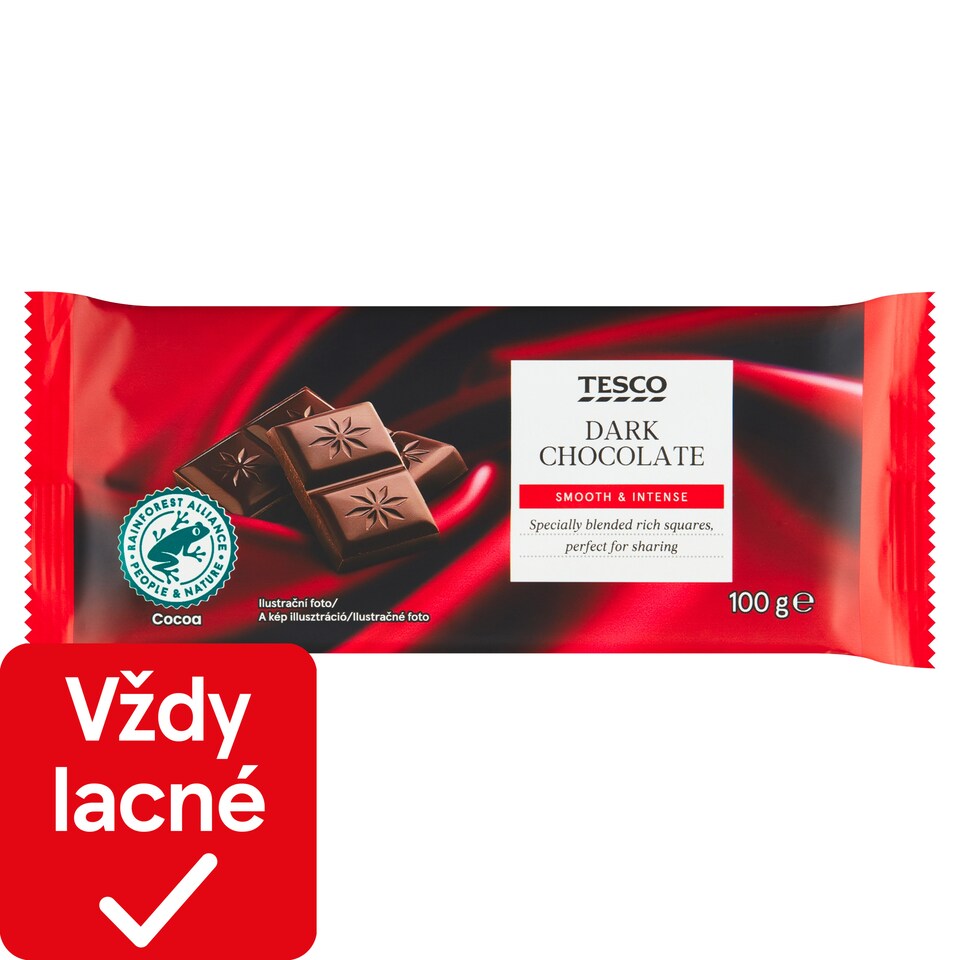 Tesco Horká čokoláda 100 g