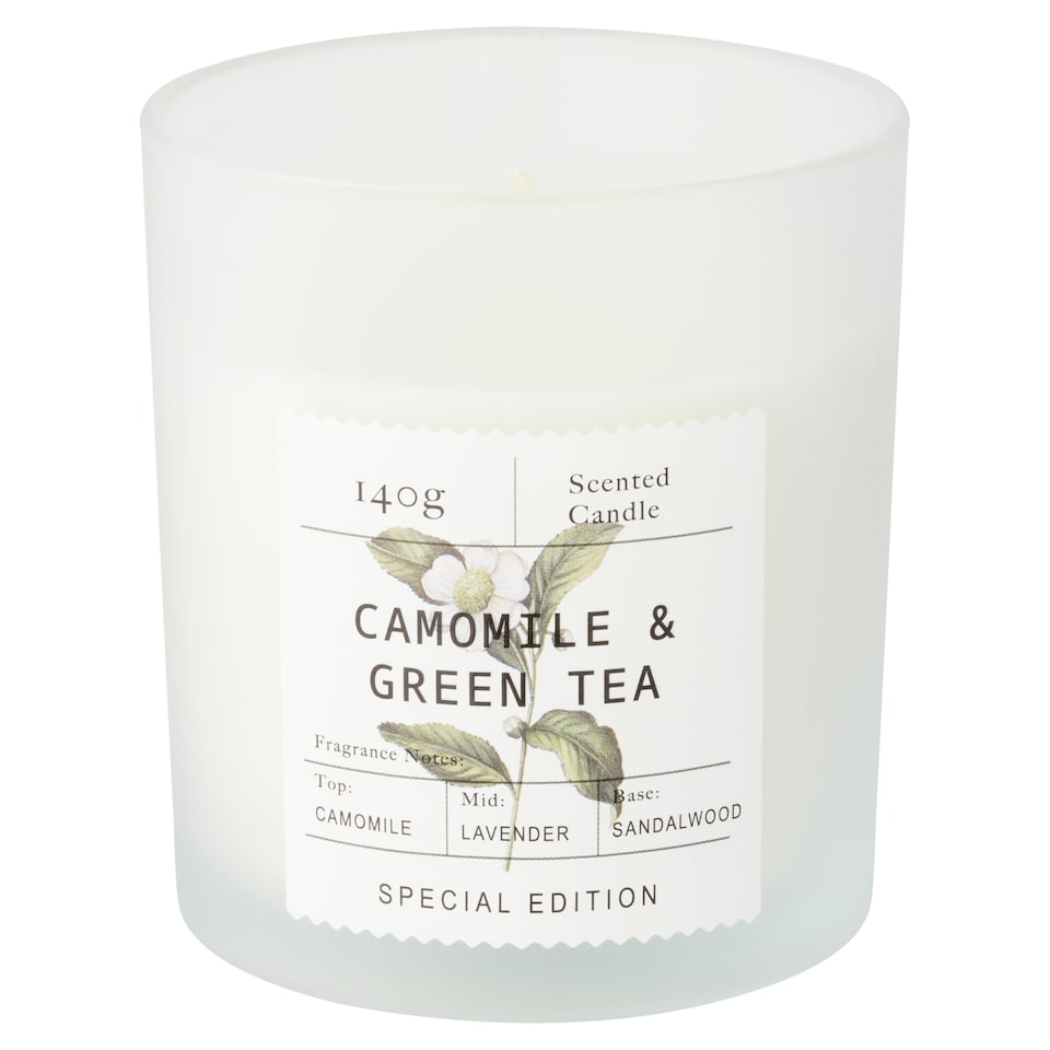 image 1 of Tesco Apothecary Camomile & Green Tea Candle 140G
