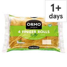 Ormo White Finger Rolls 4 Pack