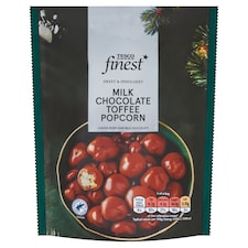 Tesco Finest Belgian Milk Chocolate Coated Popcorn 100g