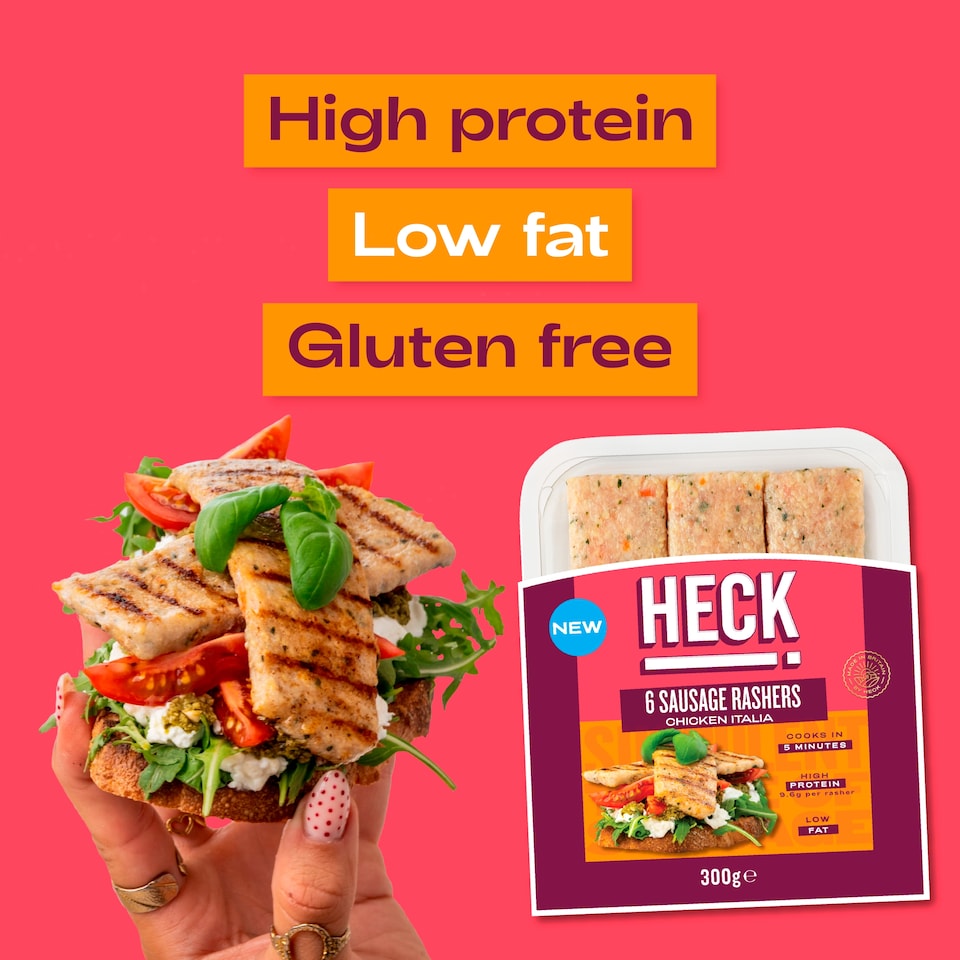 image 1 of HECK Chicken Italia Sausage Rashers 300g