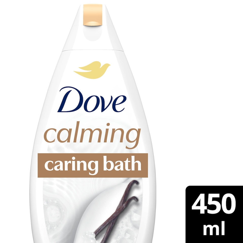 image 1 of Dove Caring Bath Shea Butter & Vanilla Bath Soak Bubble Bath 450ml