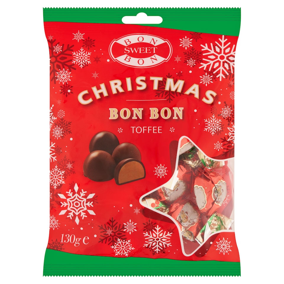 Bon Sweet Bon desszert bon bon toffee ízesítéssel, kakaós masszával mártva 130 g