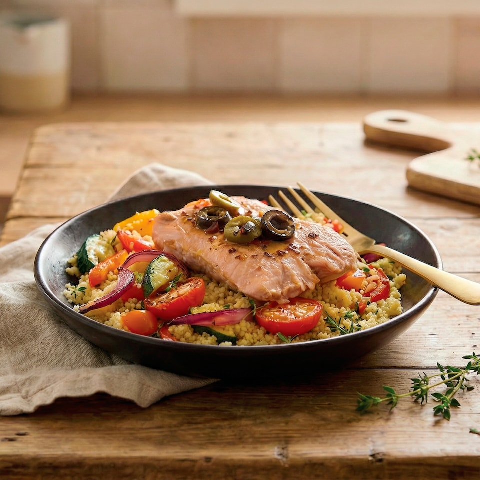 image 1 of John West Atlantic Salmon Fillet Mediterranean Style in Olive Oil 115g