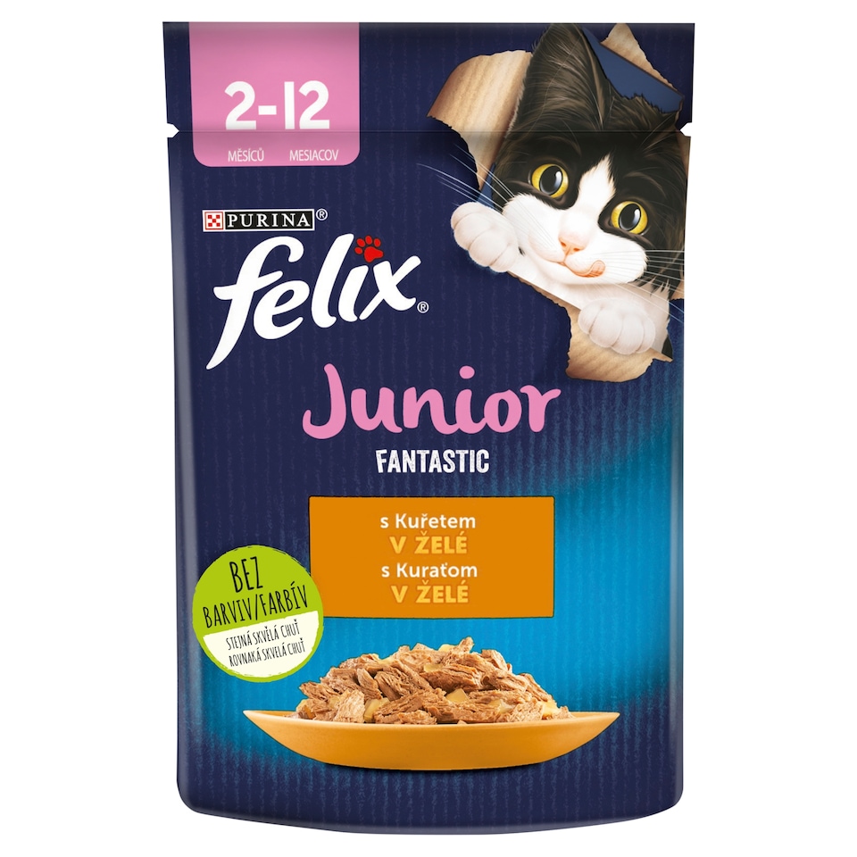 obrázok 1 z Felix Fantastic Junior kapsička pre mačiatka kura v želé 85 g