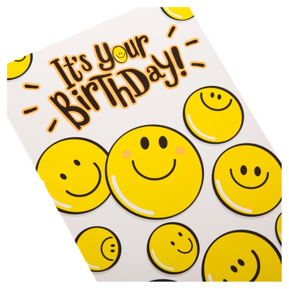 image 1 of Hallmark Birthday Card It's Your Birthday Smiley Faces
