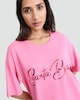 image 1 of F&F Pure Cotton Santa Baby Foil Slogan Nightdress in Pink