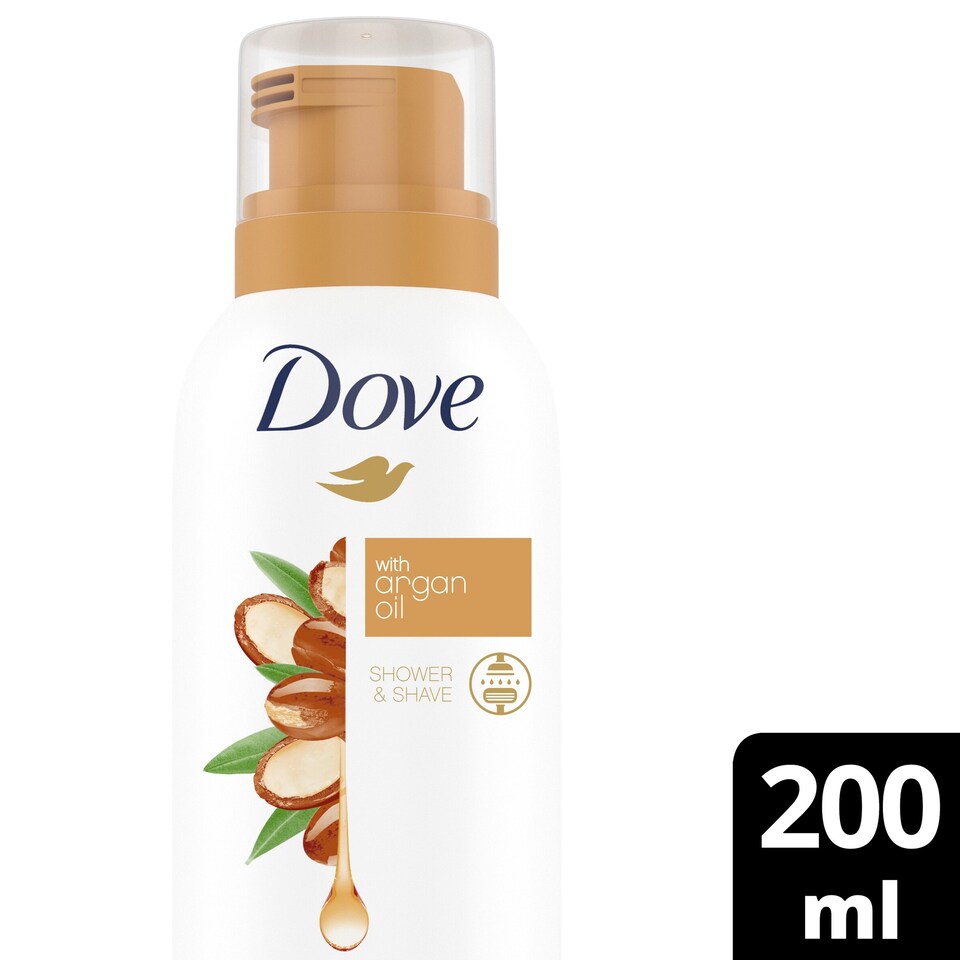 image 1 of Dove Shower Mousse Argan Oil 200Ml