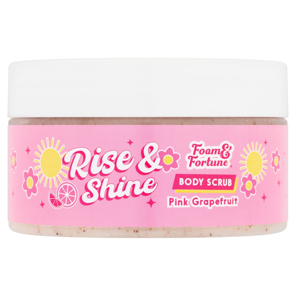 FOAM & FORTUNE RISE & SHINE BODY SCRUB PINK GRAPEFRUIT 300G