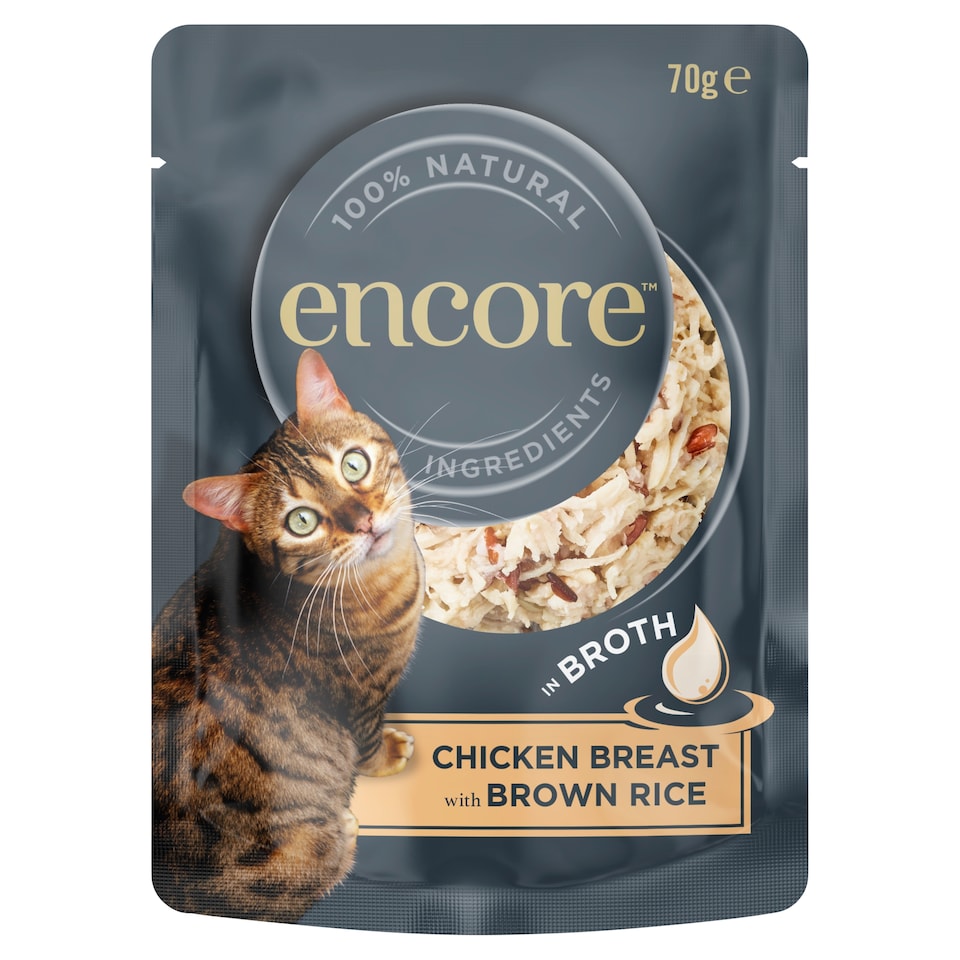 image 1 of Encore Cat Food Chicken & Rice Pouch 70G