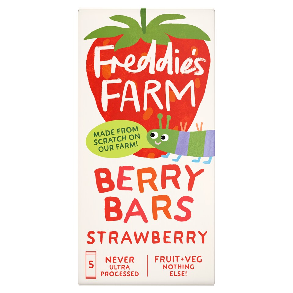 image 1 of Freddie's Farm Berry Bars - Strawberry 5 x 20g