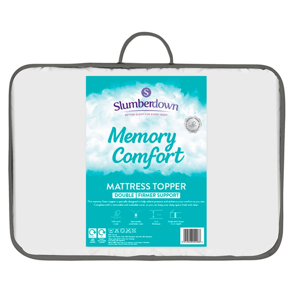 Slumberdowntouch Of Luxury Mem Foam Topper Double