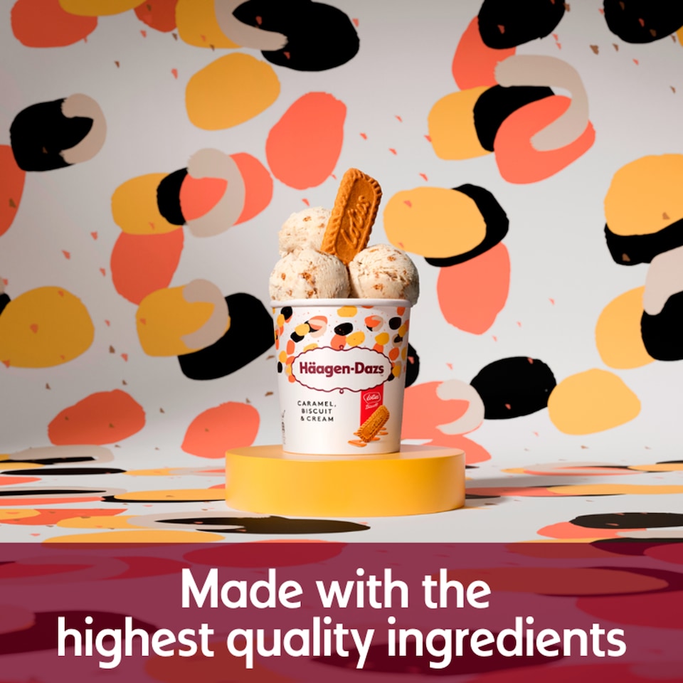 image 1 of Haagen-Dazs Lotus Biscoff Caramel & Cream Ice Cream Tub 460ml