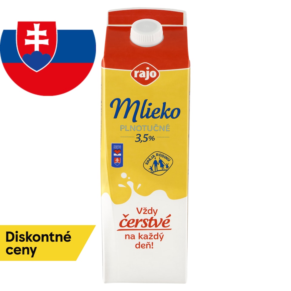 obrázok 1 z Rajo Mlieko plnotučné 3,5% 1 l