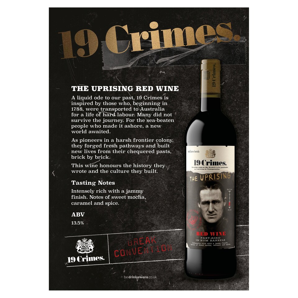 image 1 of 19 Crimes The Uprising Red Wine 750Ml