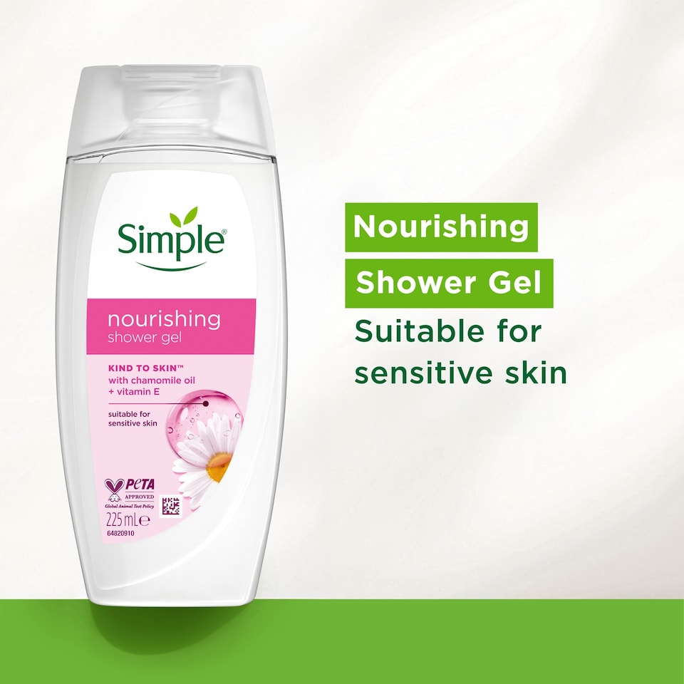 image 1 of SIMPLE Nourishing Shower Gel Body Wash 225ml