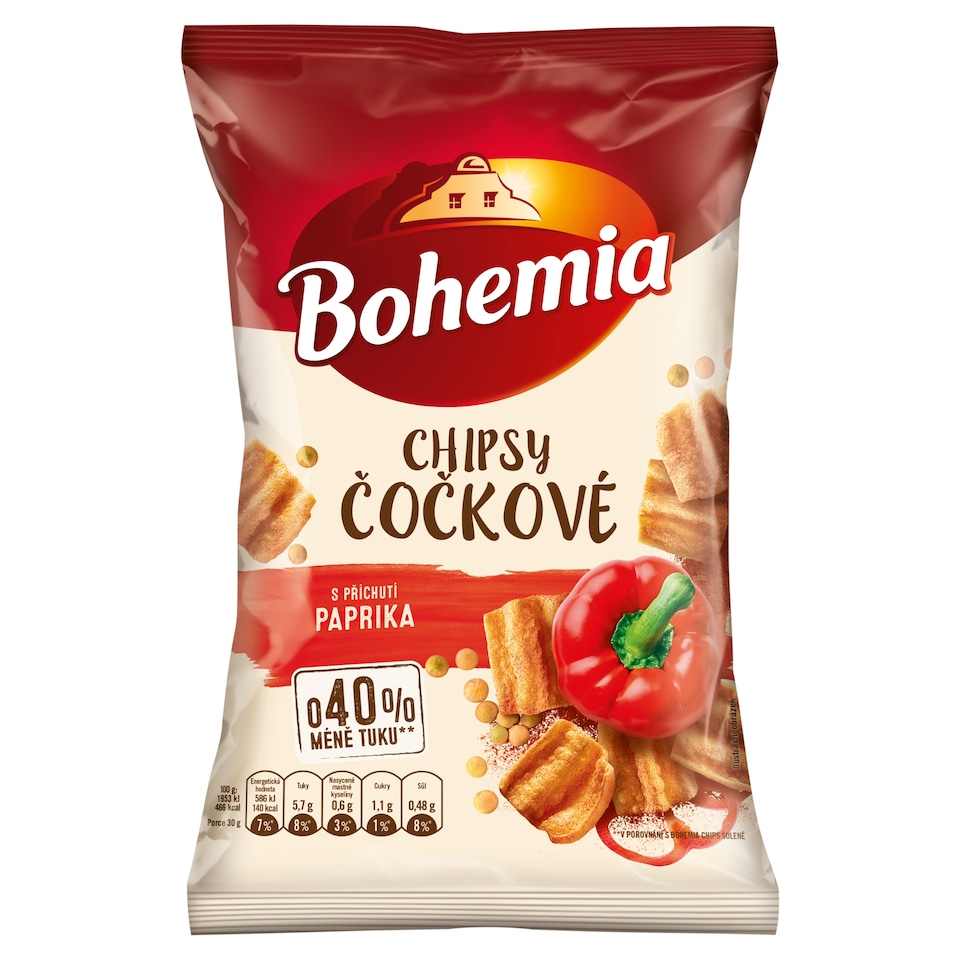 Bohemia Lentil Chips with Paprika Flavor 65g