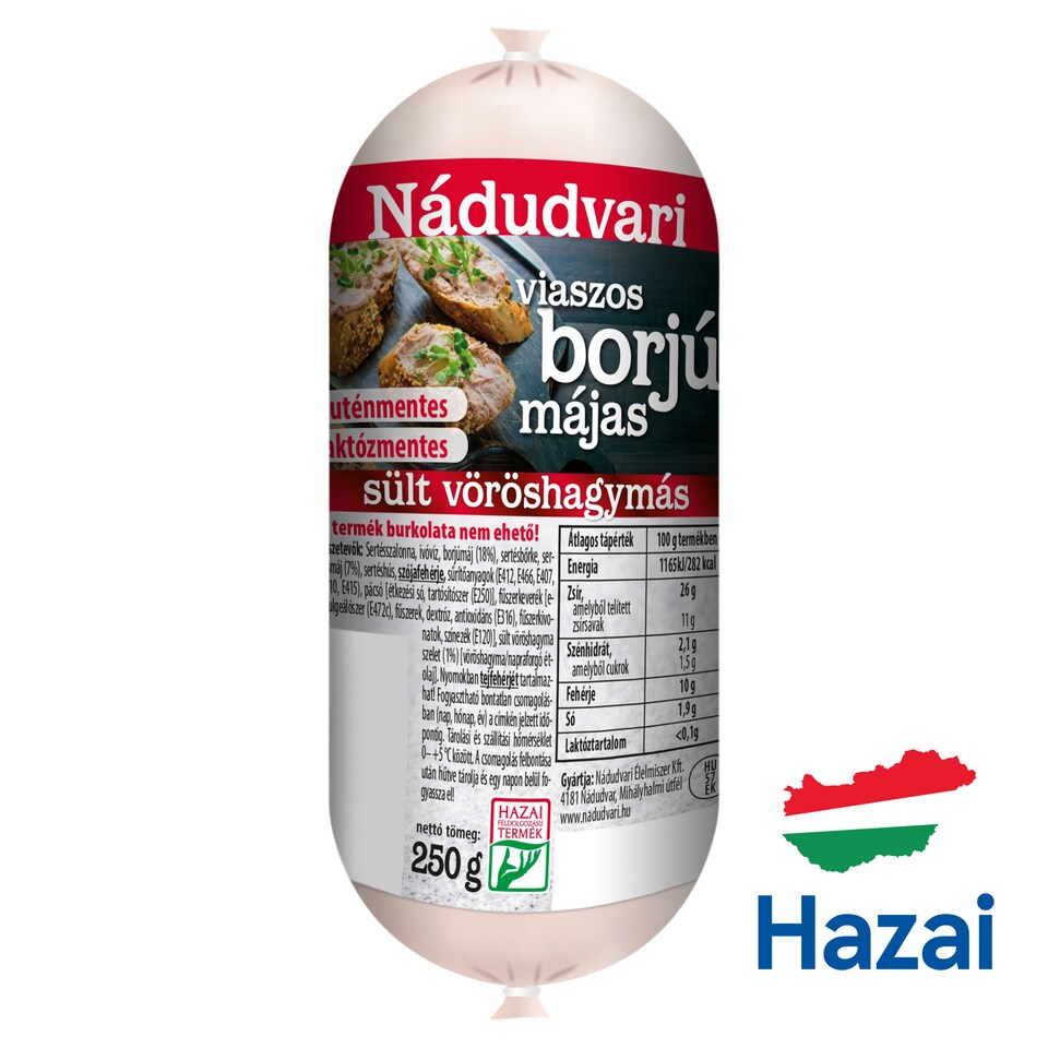 Nádudvari Fried Wax Packed Veal Liver with Red Onions 250 g