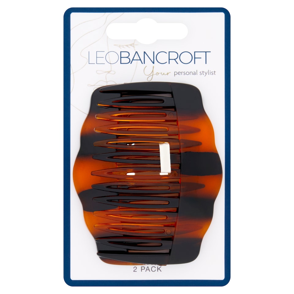 Leo Bancroft Side Combs Tort. 2 Pack