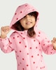 image 2 of F&F Girls Heart Print Shower Resistant Puddlesuit in Pink